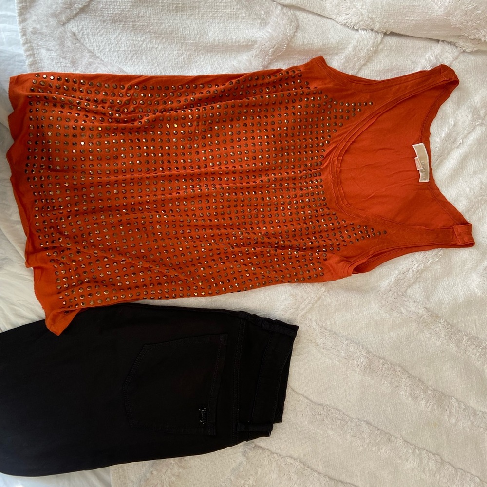 Michael Kors Studded Tank Top & Juicy Couture Jeggings